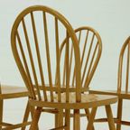Set Of 4 Scandinavian Spindle Back Dining Chairs In Style Of Akerblom 1960s thumbnail 12