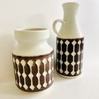 West-germany Jasba Vazen Set Reliëf Decoratie 1960’s thumbnail 6