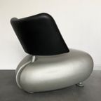 Unieke Leolux Pallone Fauteuil Zwart Zilvergrijs thumbnail 5