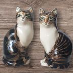 2 Vintage Katten Beelden Studio Six Seneshall Fullham Gesigneerd thumbnail 3