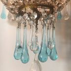 Italiaanse Hanglamp Azuur Teardrop Lamp Murano Kroonluchter thumbnail 17