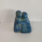 Blauw Sculptuur Beeld "de Knuffel" thumbnail 2