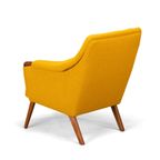 Geherstoffeerde Deens Design Gele Fauteuil By Johannes Andersen, 1960S thumbnail 6