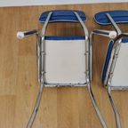 Vintage Mid Century Chroom En Skai Buizen Stoelen thumbnail 9