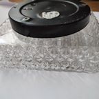 Vintage Guro Jaren '70 Plafondlamp Plafonnière Glas Vierkant thumbnail 12