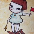 Yoshimoto Nara, Mädchen Mit Den Winkerflaggen, 1996, thumbnail 10
