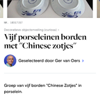 Chinees Porselein: 2 Borden Met “Zotjes” thumbnail 10