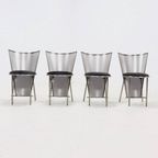 Set Of 4 Sevilla Chairs By Frans Van Praet For Belgo Chrom Belgium 1992 thumbnail 5