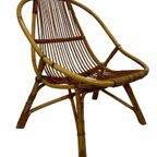 Vintage Set Van 4 Rotan Fauteuils Rohe Noordwolde 1960 thumbnail 10