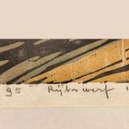 "rijkswerf", Piet Lont, 1995, Houdsnede Op Japans Papier thumbnail 6