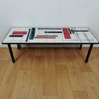 Vintage Tegeltafel, Salontafel, Mid Century Salontafel 05 thumbnail 4