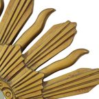 Vintage Zonnespiegel Sunburst Spiegel Convex Goud Hars 48Cm thumbnail 14