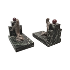 Maurice Frecourt Art Deco Boekensteunen, Circa 1925 thumbnail 2