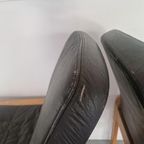 Vintage Sedus Eiken En Leer Design Fauteuils thumbnail 8
