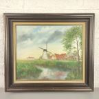 Georges Tahon - Schilderij - St-Karelsmolen De Moeren thumbnail 5