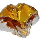 Vintage Murano Asbak Sculptuur Schaal Oranje Glas Glazen thumbnail 7