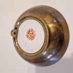 Vintage Wandbordje Koper En Porselein thumbnail 3