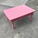 Antiek Roze Tafeltje Salontafel Bijzettafel Brocante thumbnail 8