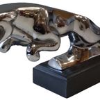 Jaguar Mascotte In Verchroomd Brons. Designed By Frederick Gordon Crosby (1885-1943 thumbnail 2