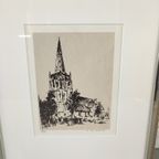 Paul De Cocker - Lithografie- Kerk Van Vinkem thumbnail 3