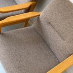 Vintage Houten Zithoek 3 Zitsbank En 2 Fauteuils thumbnail 3