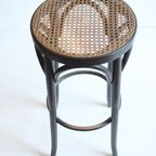 Vintage Thonet Rattan Barstool thumbnail 11