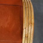 Luxe Vintage Boho Jaren ’50 Rotan Design Fauteuil Met Geveerde Kussens En Een Geweldig Zitcomfort thumbnail 10