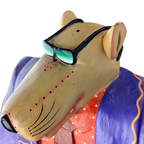 Post Modern Xl Lone Wolf Sculptuur 1980S thumbnail 6