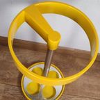 Space Age Design Paraplubak Plastic Geel Vintage Paraplu Standaard thumbnail 9