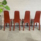 Set Van 8 Tuiglederen Cidue Italia Eetkamerstoelen - Italië Jaren 80 thumbnail 24