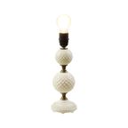 Vintage Tafellamp Frosted Melkglas Messing Hobnail 1970S thumbnail 9