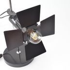 Zeldzame Zwart Metalen Grote Bureaulamp Van Roger Tallon Voor Hustadt Leuchten thumbnail 9