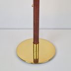 Vintage Metalarte Tafellamp George Hansen Leer Messing ‘60 thumbnail 10