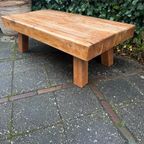 Brutalistische Wabi-Sabi Massief Eiken Salontafel thumbnail 5
