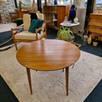 Vintage Coffee Table Rond Notenhout Opal Design thumbnail 2