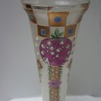 Art Nouveau Glazen Vaas, Belle Epoque Periode thumbnail 12
