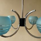 Lamp Hanglamp Art Deco Blauwe Bollen Frans thumbnail 8