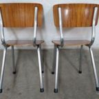 2 School Children'S Chairs Vintage Pagholz thumbnail 6