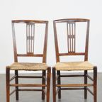 Set Van 4 Verbluffend Mooie 19e Eeuwse Antieke Engelse Eetkamerstoelen Met Rieten Zitting thumbnail 5
