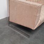 Chesterfield Vintage Design Bank Camel Beige Leer Kubus Model thumbnail 14