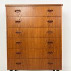 Scandinavisch Vintage Teak Fineren Ladekast Kalmar thumbnail 2