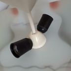 Vintage Plafond Lamp Plafonniere Fifties Glazen Schaal Lamp thumbnail 3