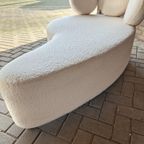 Shaise Longue Bank Nieuw Bekleed Teddy Stof Bank thumbnail 5