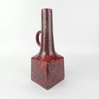 Prachtige Rood Gevlekte Fat Lava Vaas Van Es Keramik 28 Cm thumbnail 5