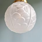 Art Deco Hanglamp Van Gesatineerd Glas (5 Beschikbaar) thumbnail 7