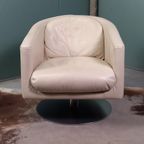 Schitterende Leren Natuzzi Draaifauteuil thumbnail 9