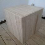 Vintage Italy 70 'S Travertine Cube Table thumbnail 13