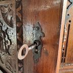Antique Carved Wood Cabinet thumbnail 12