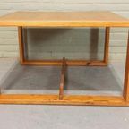 Vintage Design Grenen Salontafel, Vierkant thumbnail 16