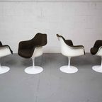 Set Of Four Swivel Tulip Chairs By Knoll International thumbnail 2